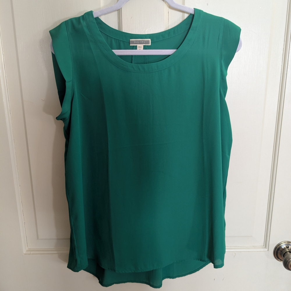 Pleione Teal Sleeveless Blouse